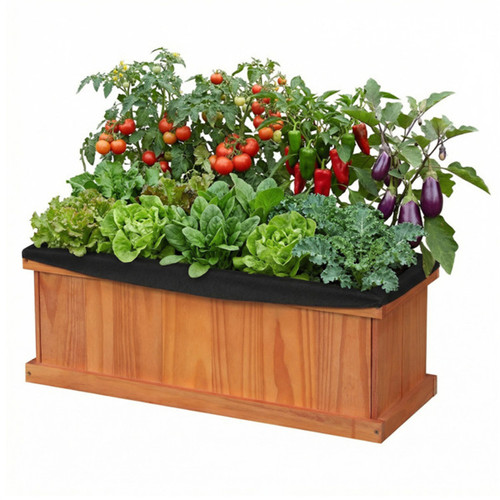 Rectangular wooden planter - planter, box